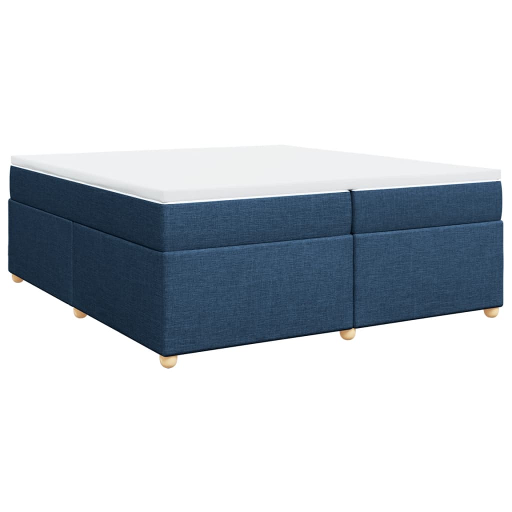 Boxspring met matras stof blauw 200x200 cm is nu te koop bij PeponiXL, paradijselijk wonen!