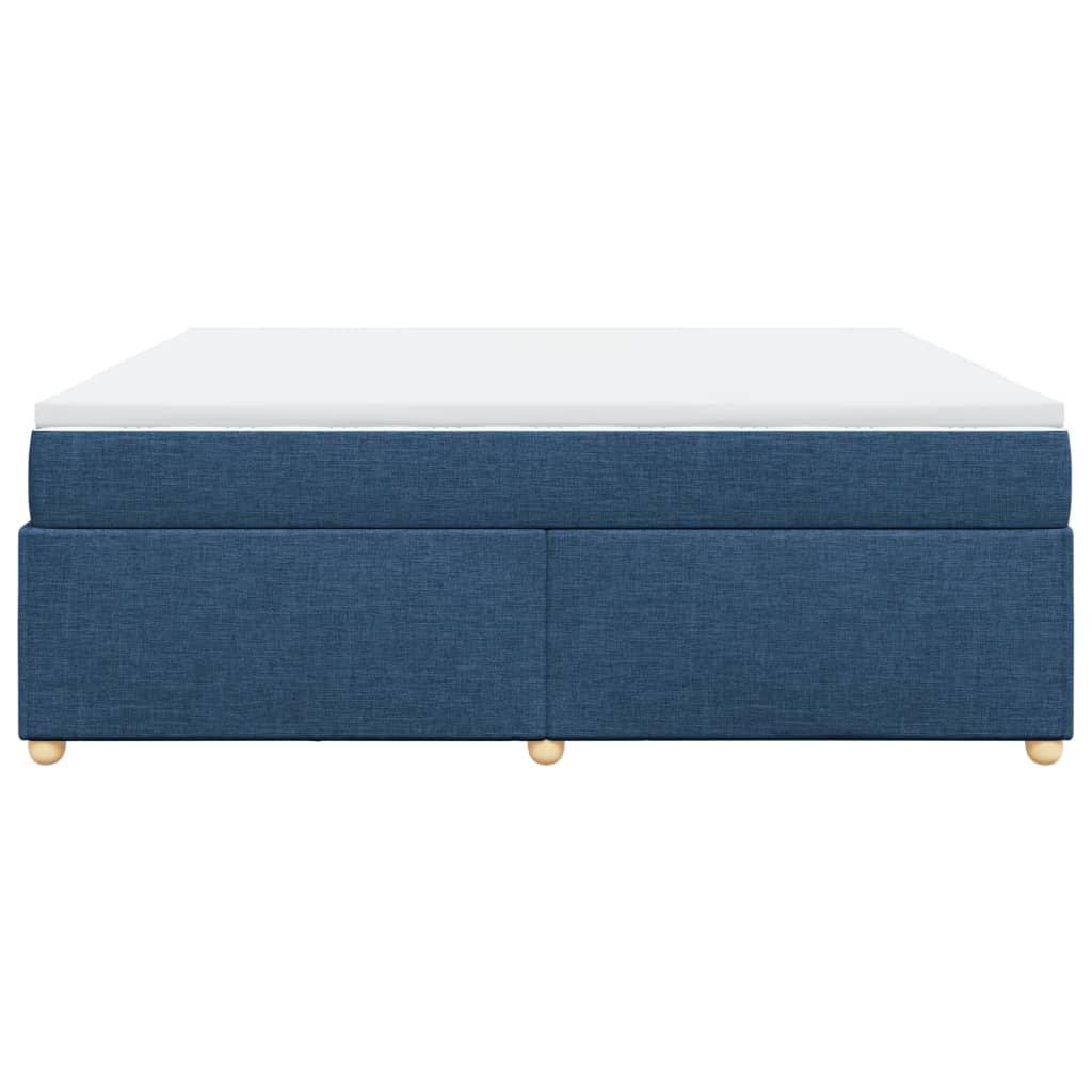 Boxspring met matras stof blauw 200x200 cm is nu te koop bij PeponiXL, paradijselijk wonen!