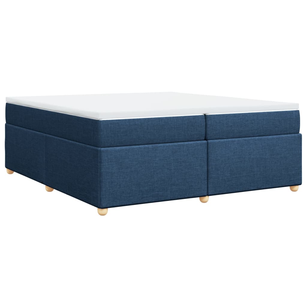 Boxspring met matras stof blauw 200x200 cm is nu te koop bij PeponiXL, paradijselijk wonen!