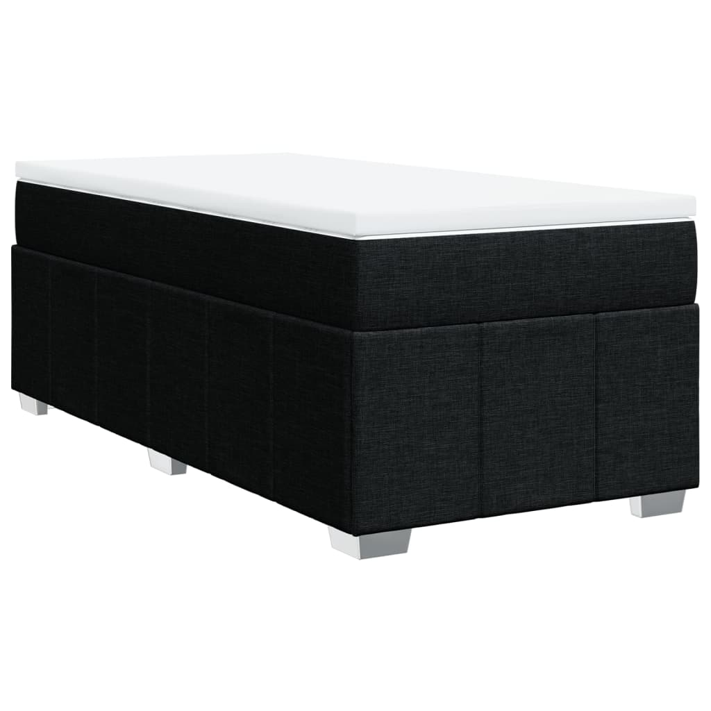 Boxspring met matras stof zwart 80x200 cm is nu te koop bij PeponiXL, paradijselijk wonen!