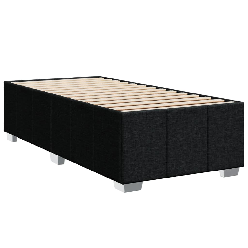 Boxspring met matras stof zwart 80x200 cm is nu te koop bij PeponiXL, paradijselijk wonen!