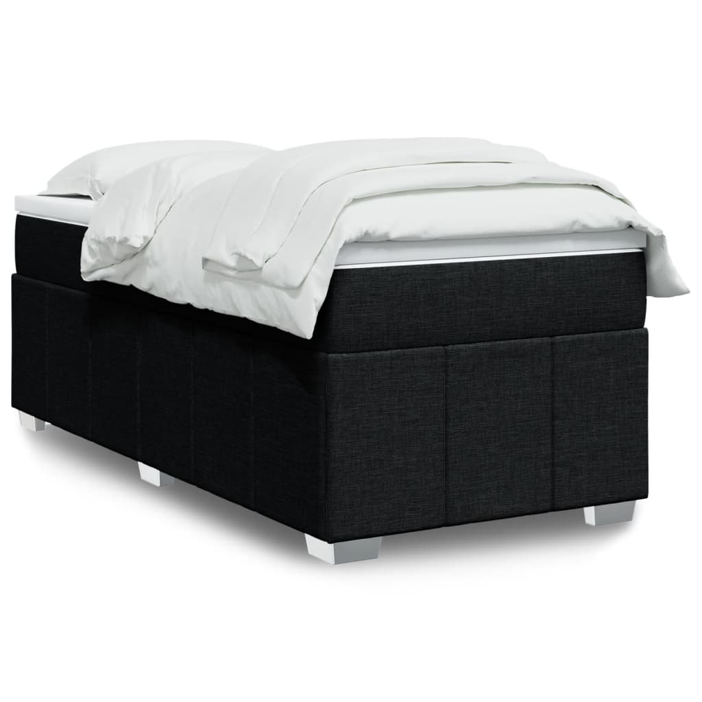 Boxspring met matras stof zwart 80x200 cm is nu te koop bij PeponiXL, paradijselijk wonen!