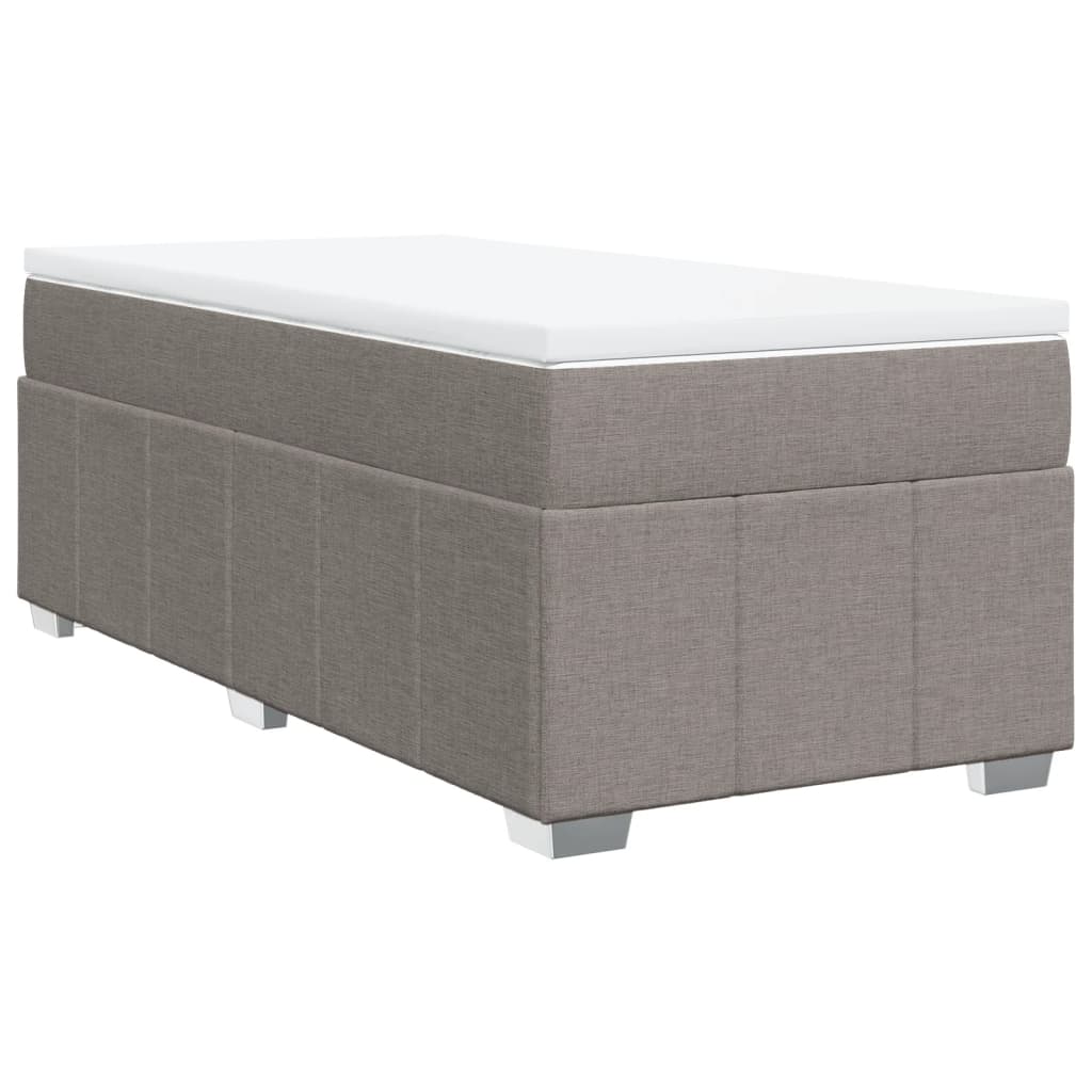 Boxspring met matras stof taupe 80x200 cm is nu te koop bij PeponiXL, paradijselijk wonen!