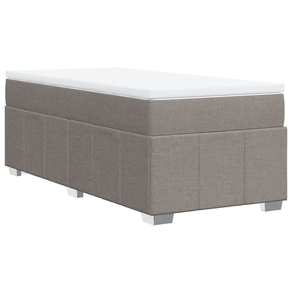 Boxspring met matras stof taupe 80x200 cm is nu te koop bij PeponiXL, paradijselijk wonen!