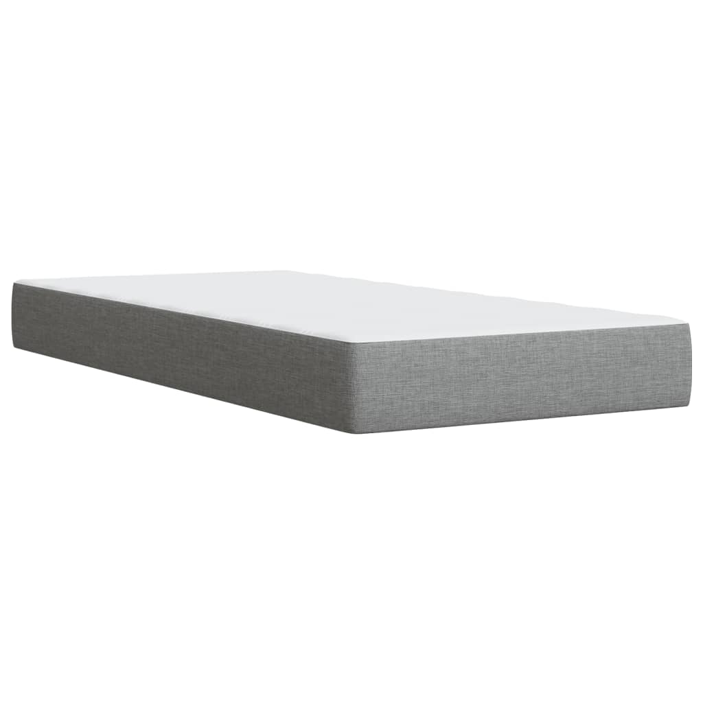 Boxspring met matras stof lichtgrijs 90x190 cm is nu te koop bij PeponiXL, paradijselijk wonen!