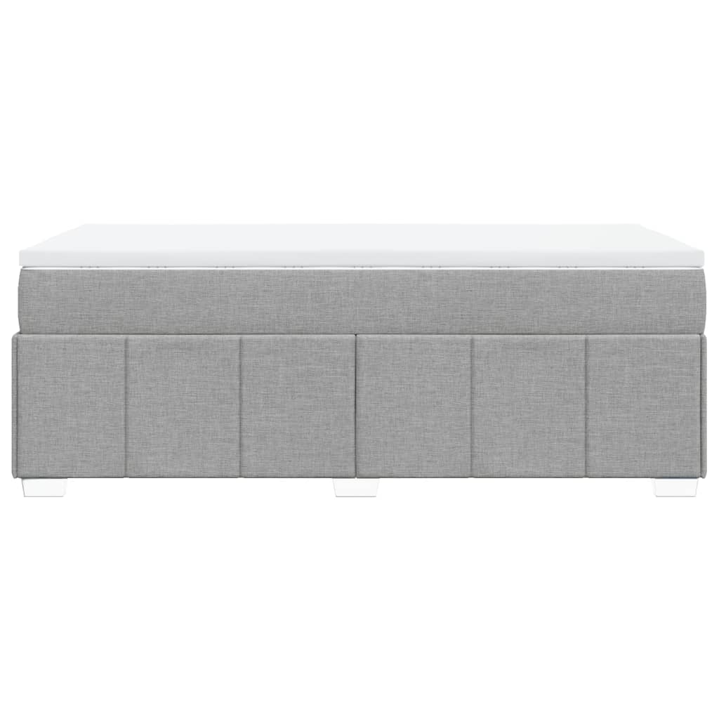 Boxspring met matras stof lichtgrijs 90x190 cm is nu te koop bij PeponiXL, paradijselijk wonen!