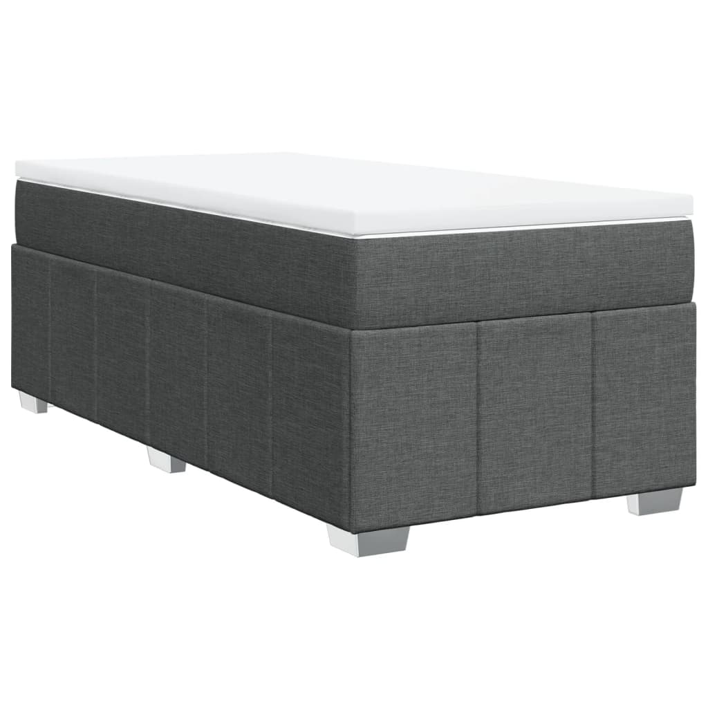 Boxspring met matras stof donkergrijs 90x190 cm is nu te koop bij PeponiXL, paradijselijk wonen!