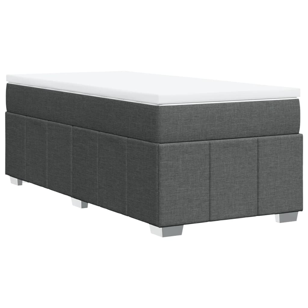 Boxspring met matras stof donkergrijs 90x190 cm is nu te koop bij PeponiXL, paradijselijk wonen!