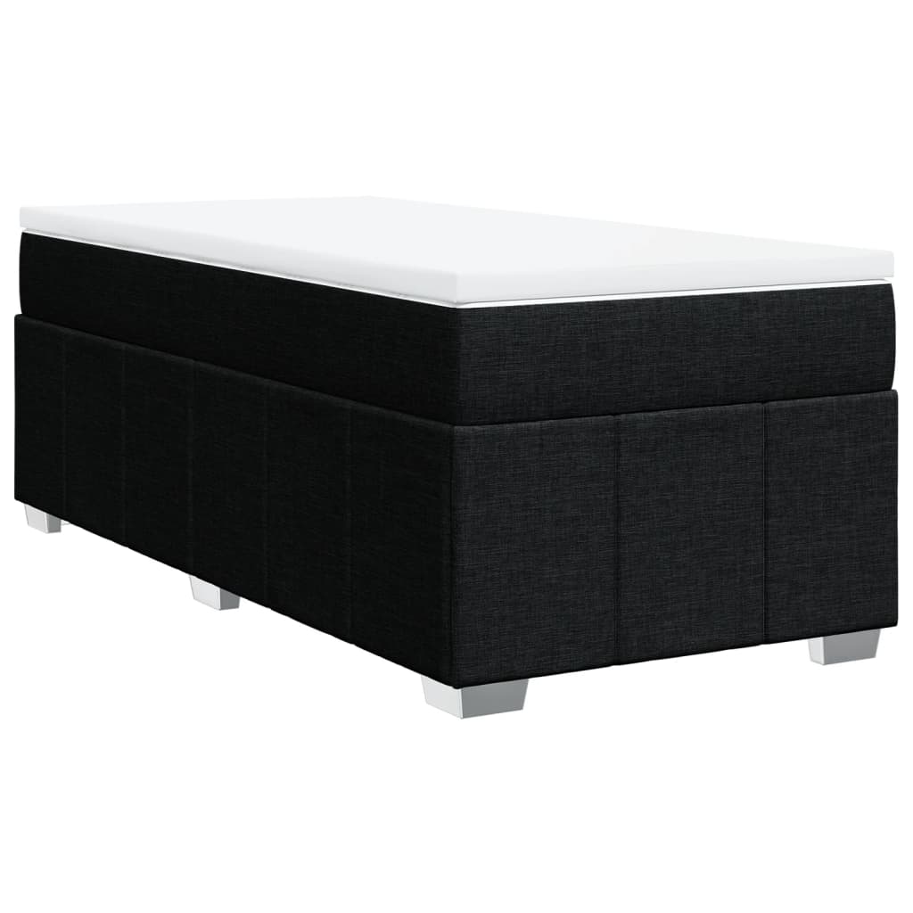 Boxspring met matras stof zwart 90x190 cm is nu te koop bij PeponiXL, paradijselijk wonen!