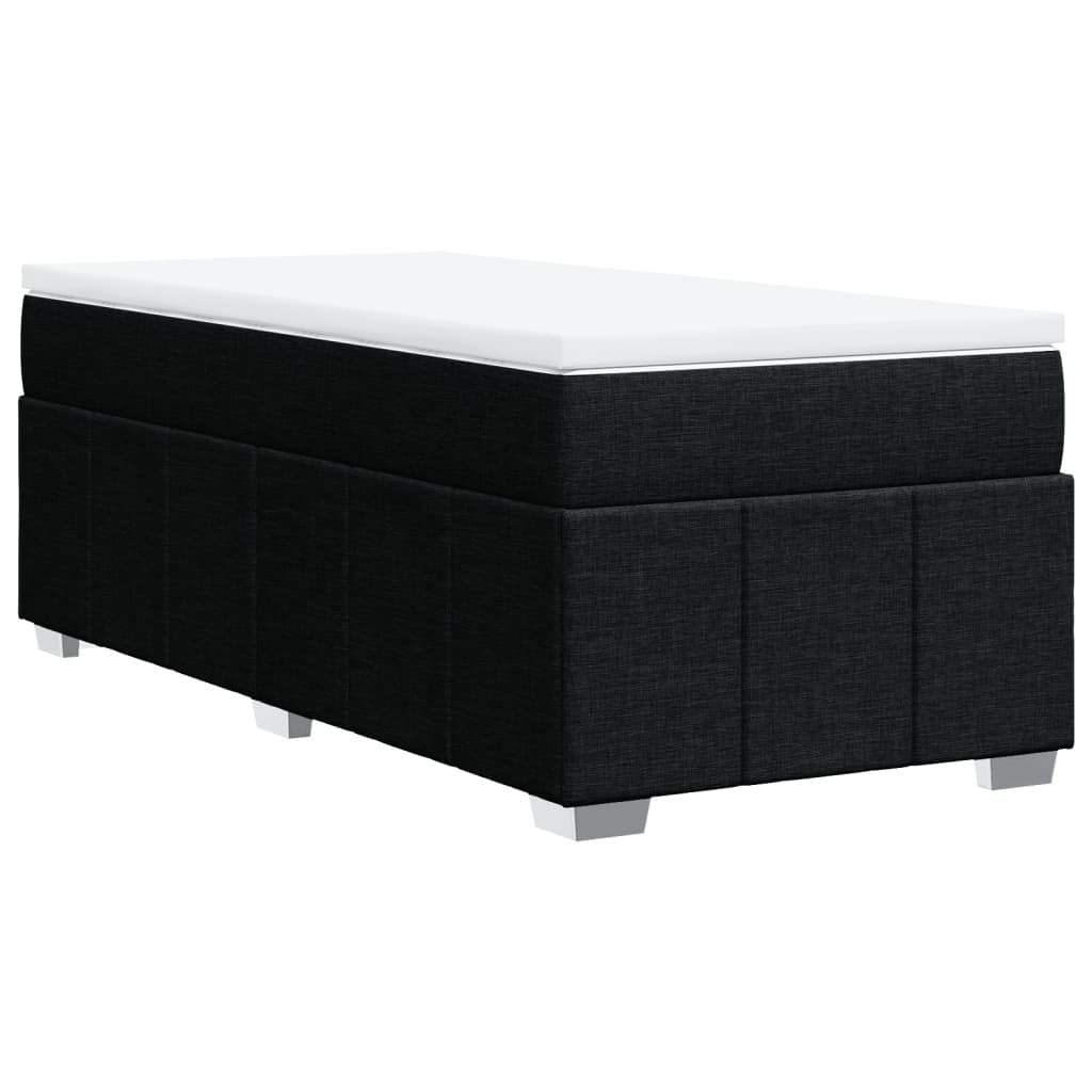 Boxspring met matras stof zwart 90x190 cm is nu te koop bij PeponiXL, paradijselijk wonen!