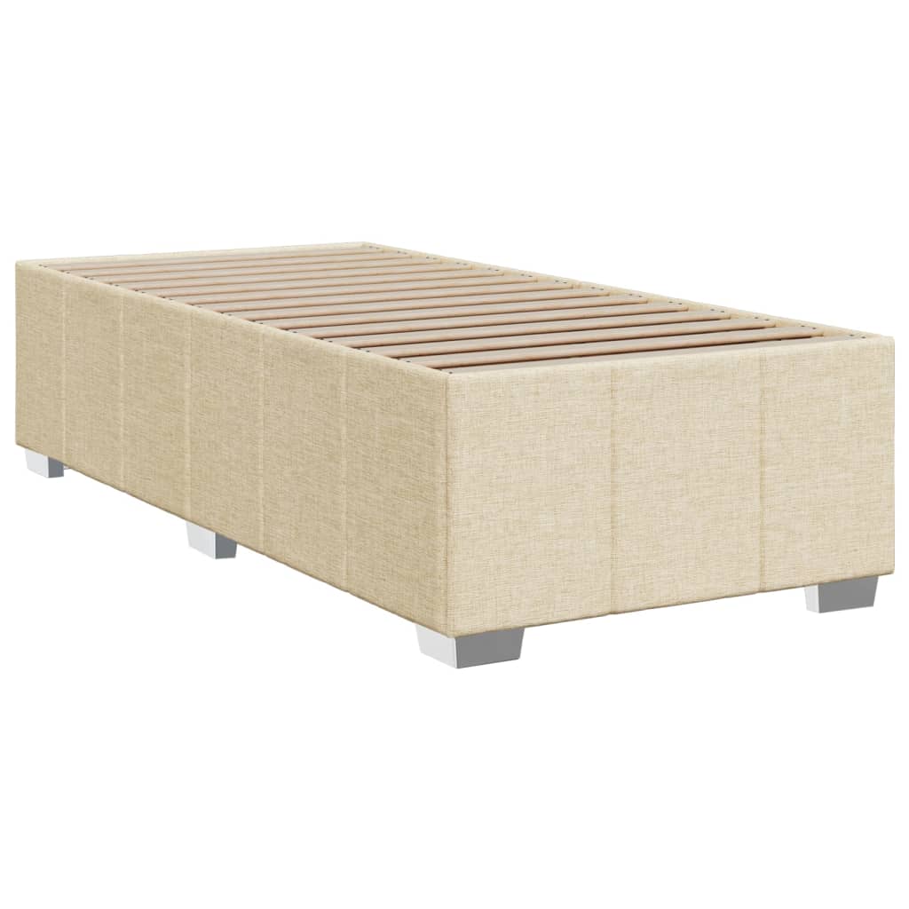 Boxspring met matras stof crèmekleurig 90x190 cm is nu te koop bij PeponiXL, paradijselijk wonen!