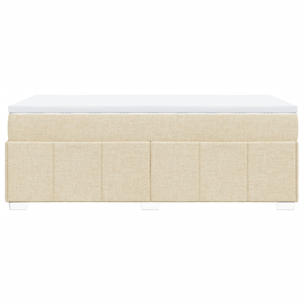 Boxspring met matras stof crèmekleurig 90x190 cm is nu te koop bij PeponiXL, paradijselijk wonen!