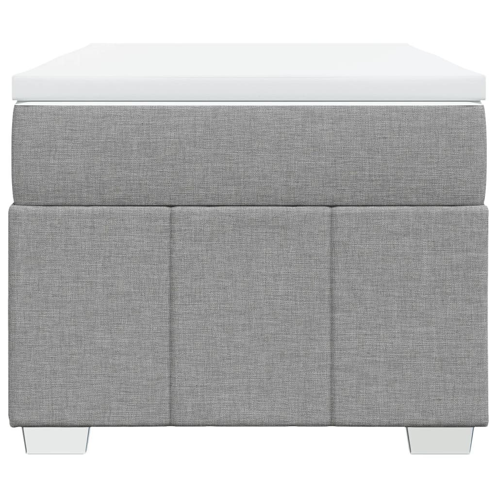Boxspring met matras stof lichtgrijs 90x200 cm is nu te koop bij PeponiXL, paradijselijk wonen!