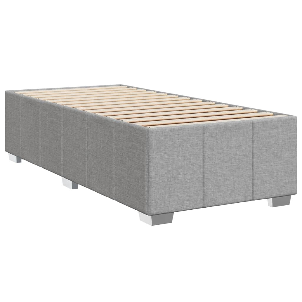 Boxspring met matras stof lichtgrijs 90x200 cm is nu te koop bij PeponiXL, paradijselijk wonen!