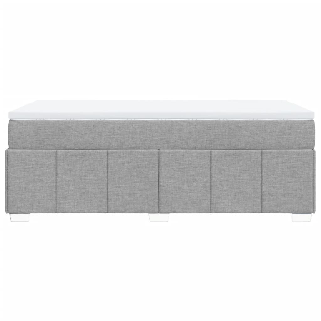 Boxspring met matras stof lichtgrijs 90x200 cm is nu te koop bij PeponiXL, paradijselijk wonen!