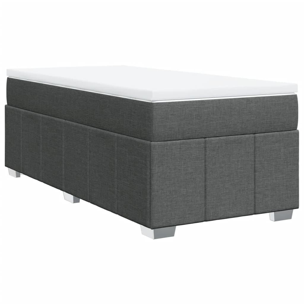 Boxspring met matras stof donkergrijs 90x200 cm is nu te koop bij PeponiXL, paradijselijk wonen!