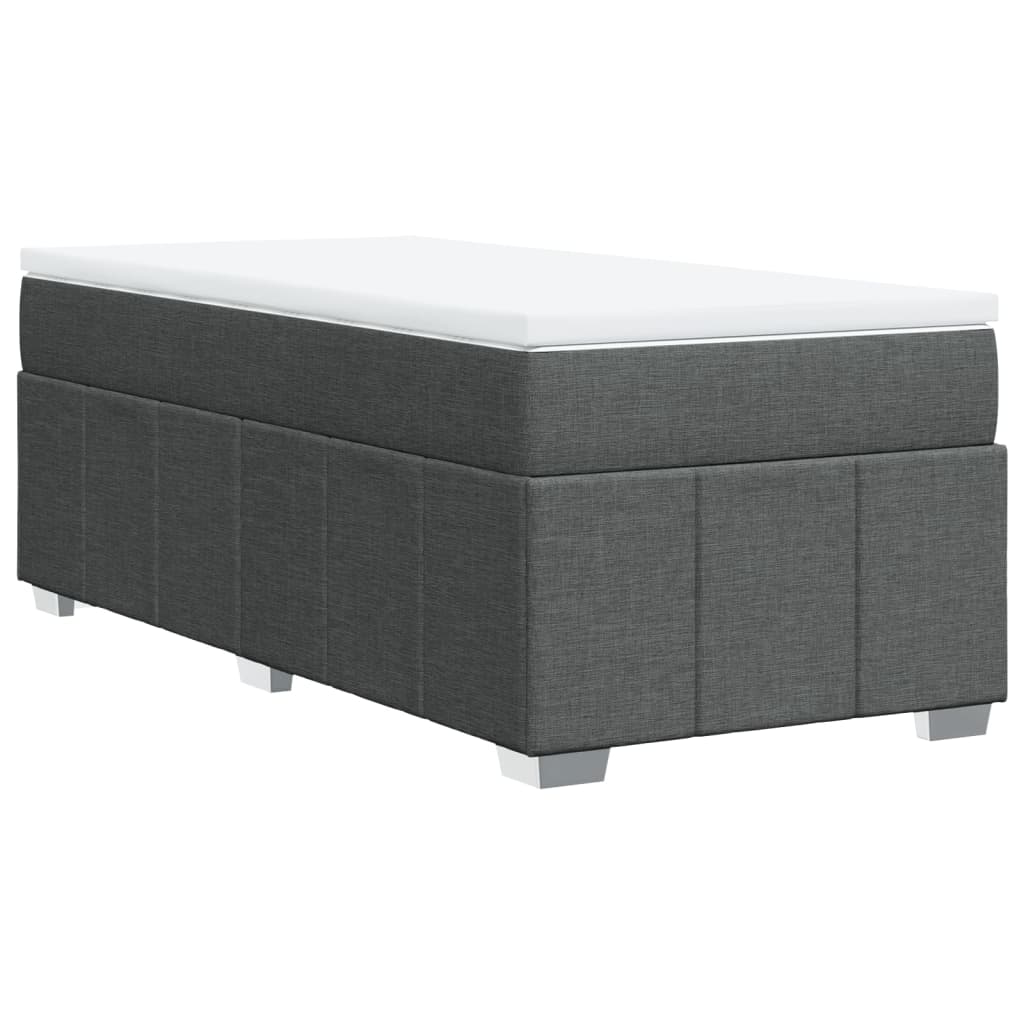 Boxspring met matras stof donkergrijs 90x200 cm is nu te koop bij PeponiXL, paradijselijk wonen!