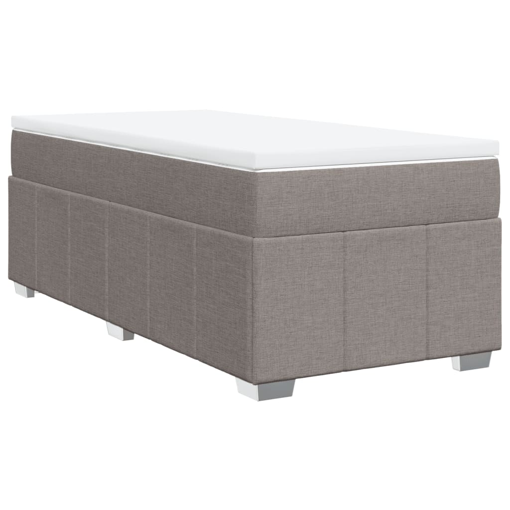 Boxspring met matras stof taupe 90x200 cm is nu te koop bij PeponiXL, paradijselijk wonen!