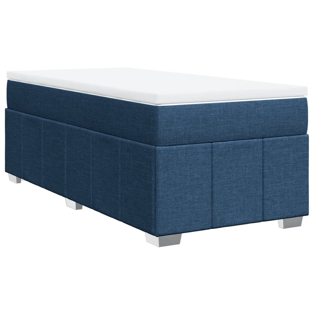 Boxspring met matras stof blauw 90x200 cm is nu te koop bij PeponiXL, paradijselijk wonen!