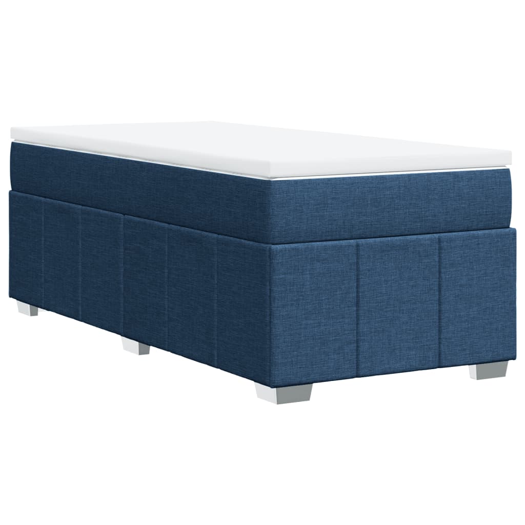 Boxspring met matras stof blauw 90x200 cm is nu te koop bij PeponiXL, paradijselijk wonen!