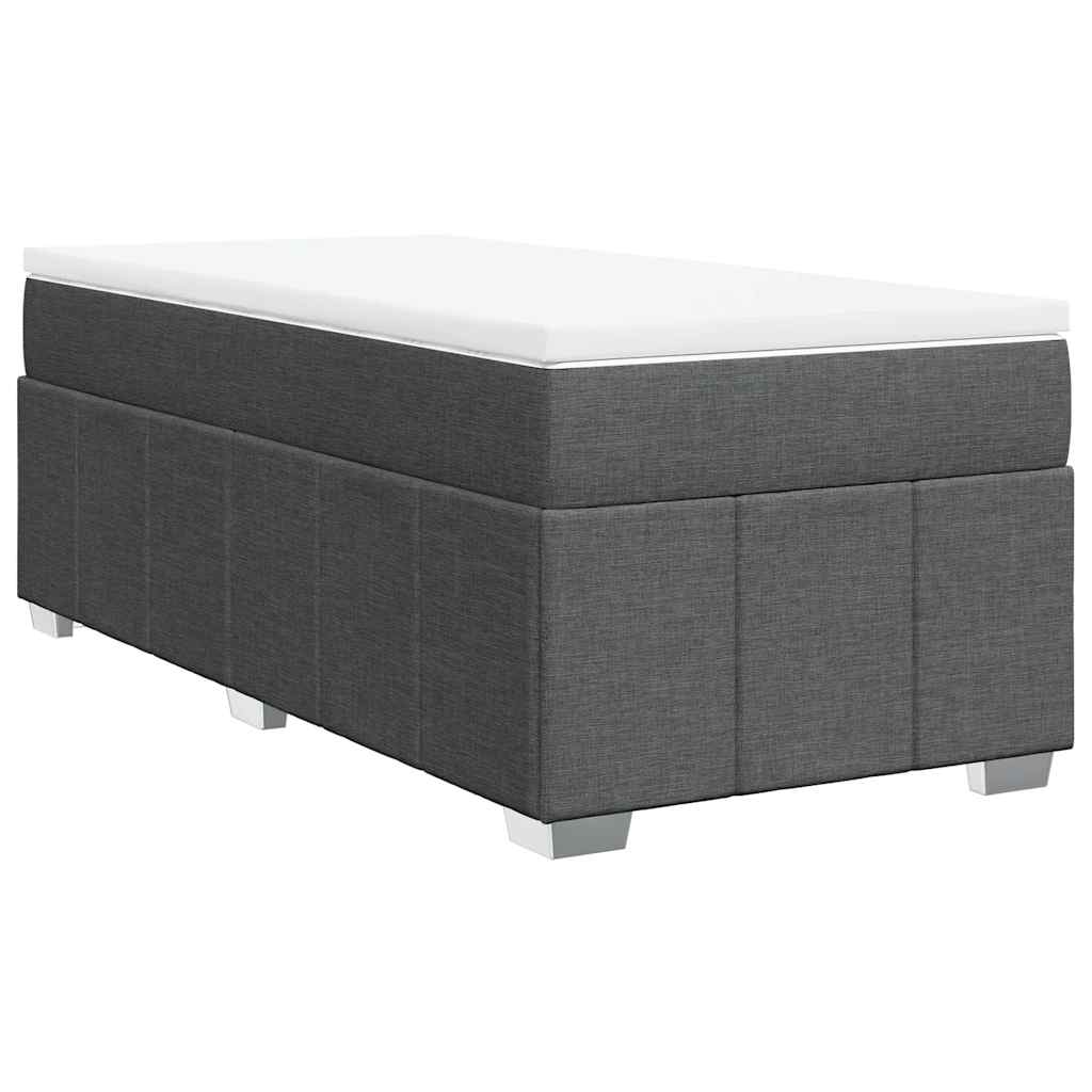 Boxspring met matras stof donkergrijs 100x200 cm is nu te koop bij PeponiXL, paradijselijk wonen!