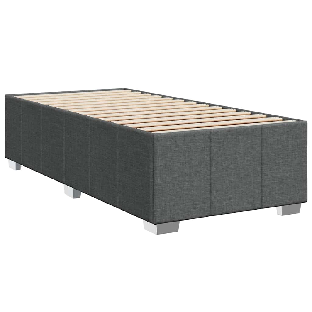 Boxspring met matras stof donkergrijs 100x200 cm is nu te koop bij PeponiXL, paradijselijk wonen!