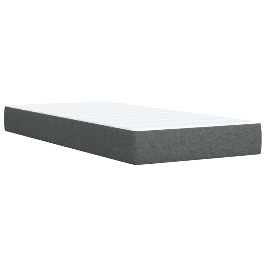 Boxspring met matras stof donkergrijs 100x200 cm is nu te koop bij PeponiXL, paradijselijk wonen!