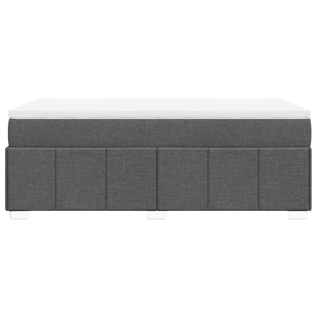 Boxspring met matras stof donkergrijs 100x200 cm is nu te koop bij PeponiXL, paradijselijk wonen!