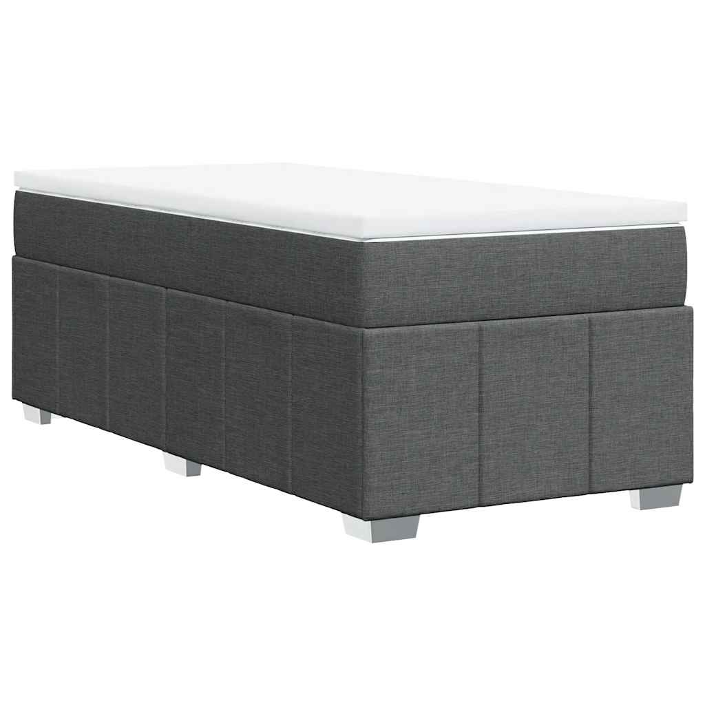 Boxspring met matras stof donkergrijs 100x200 cm is nu te koop bij PeponiXL, paradijselijk wonen!