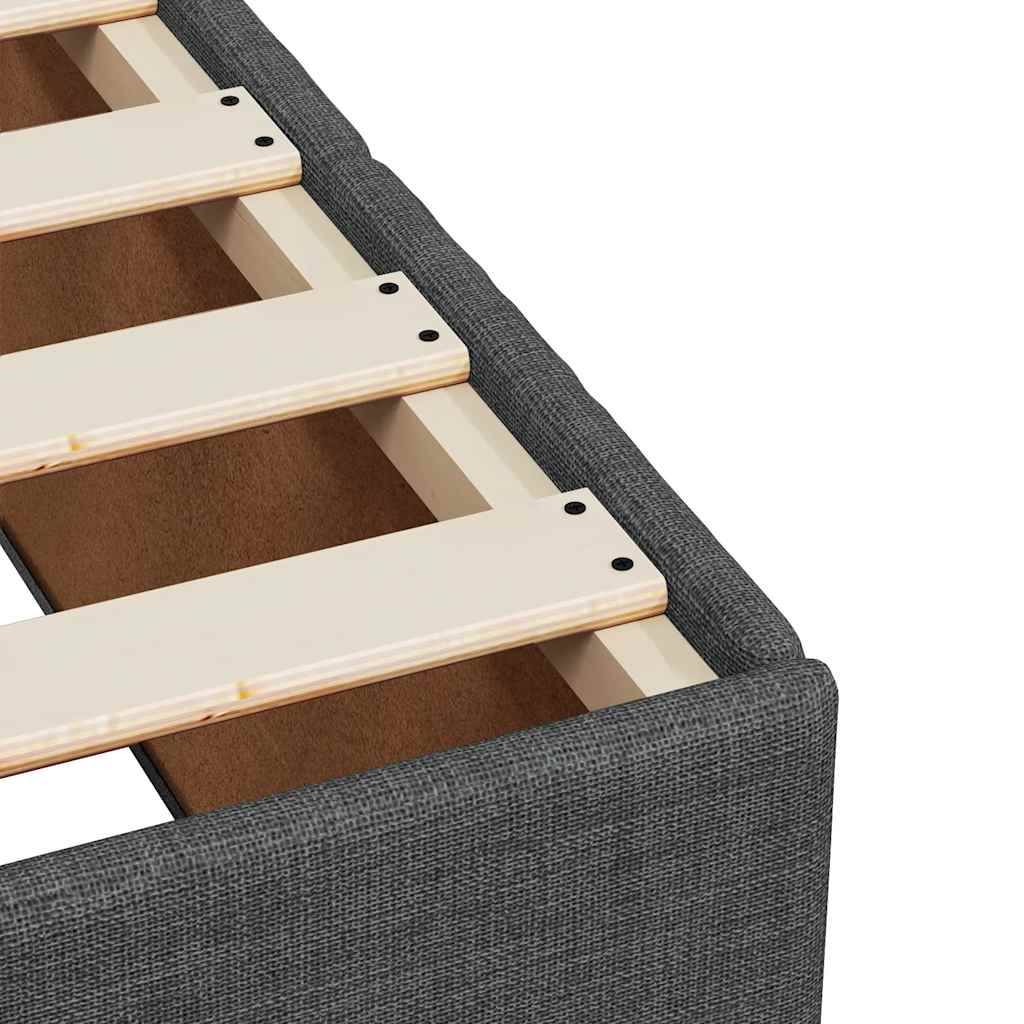 Boxspring met matras stof donkergrijs 100x200 cm is nu te koop bij PeponiXL, paradijselijk wonen!