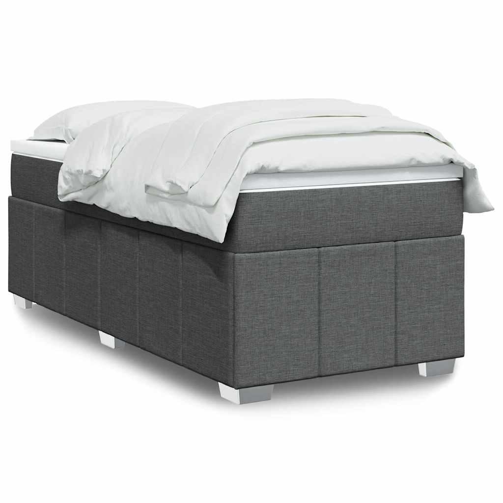 Boxspring met matras stof donkergrijs 100x200 cm is nu te koop bij PeponiXL, paradijselijk wonen!