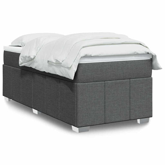 Boxspring met matras stof donkergrijs 100x200 cm is nu te koop bij PeponiXL, paradijselijk wonen!