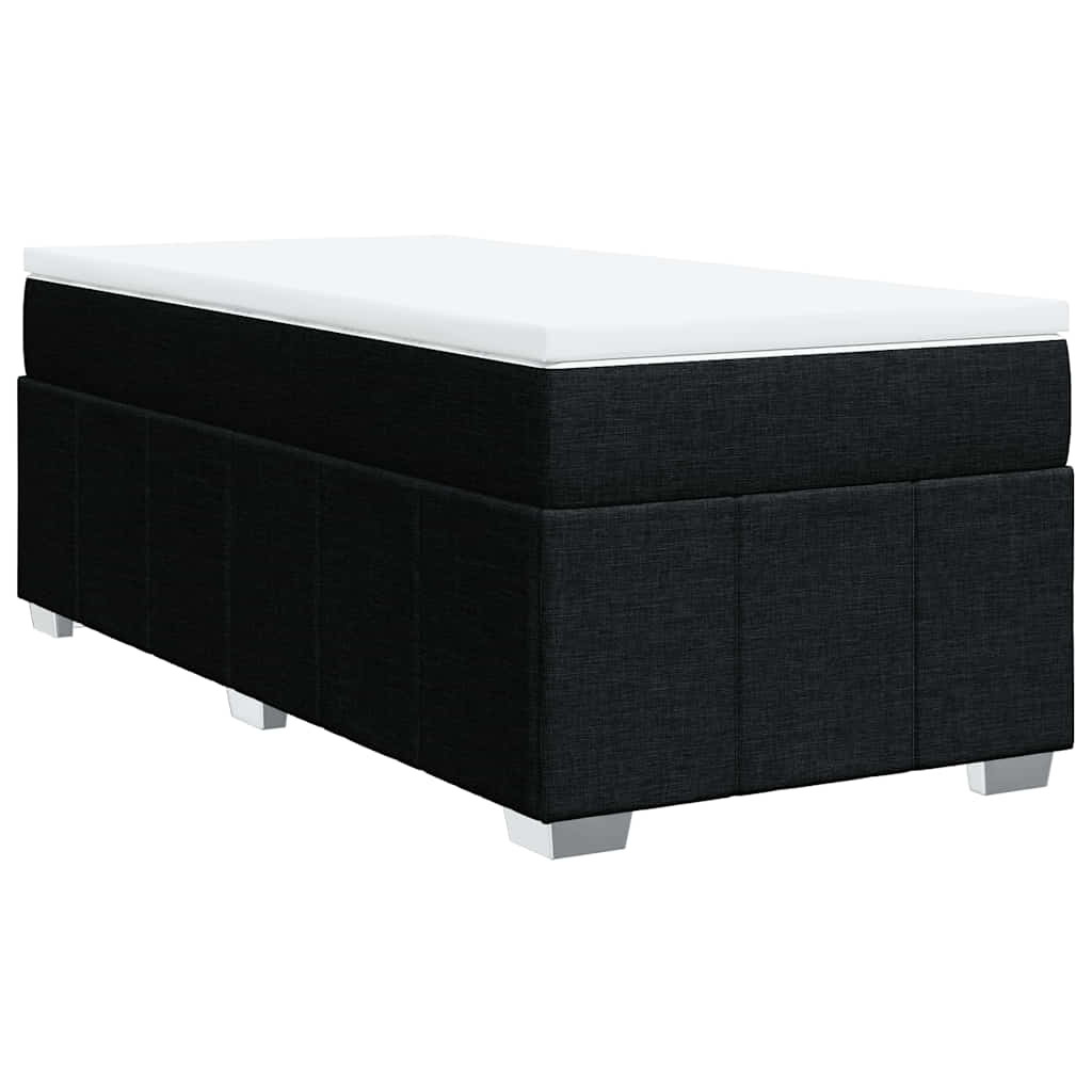 Boxspring met matras stof zwart 100x200 cm is nu te koop bij PeponiXL, paradijselijk wonen!