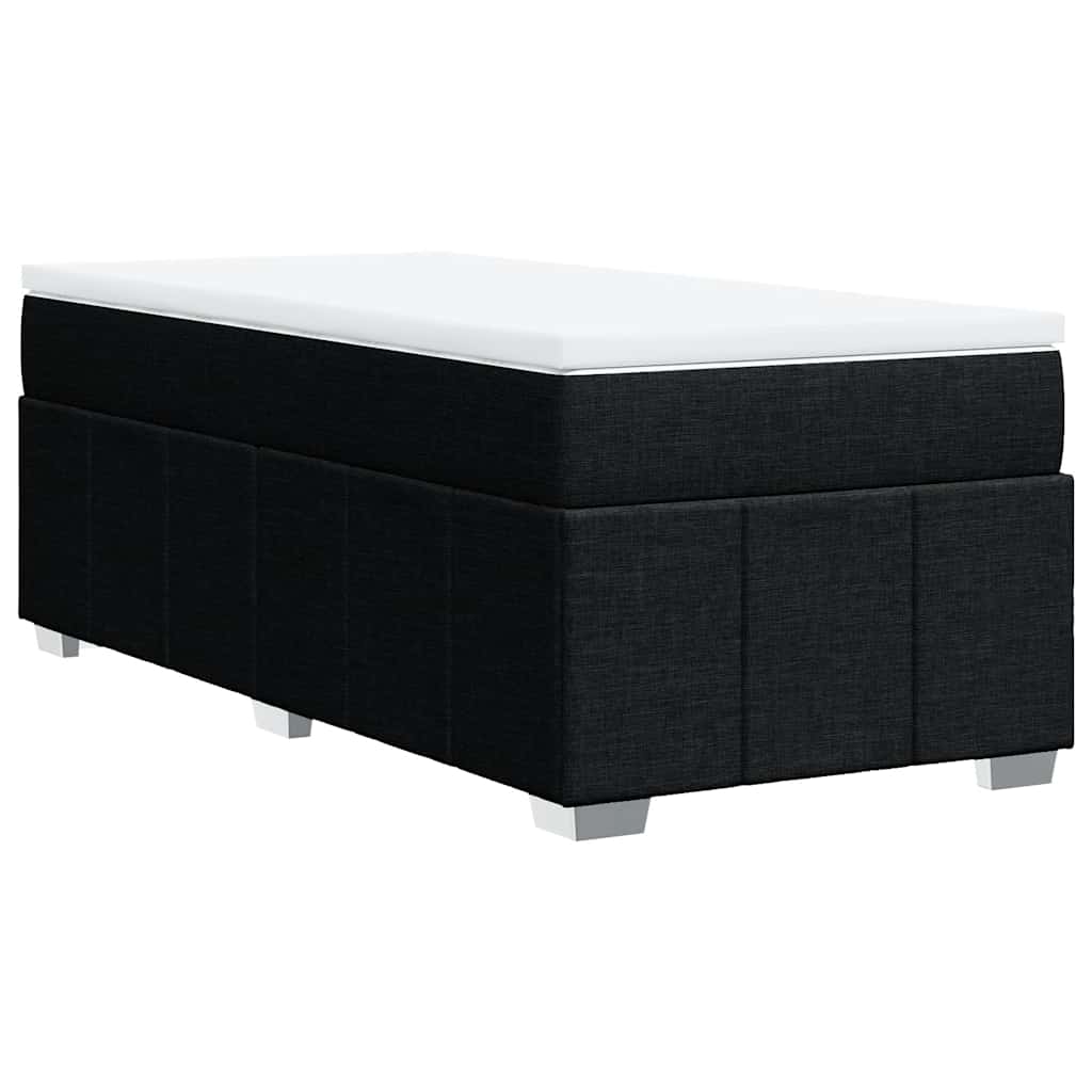 Boxspring met matras stof zwart 100x200 cm is nu te koop bij PeponiXL, paradijselijk wonen!