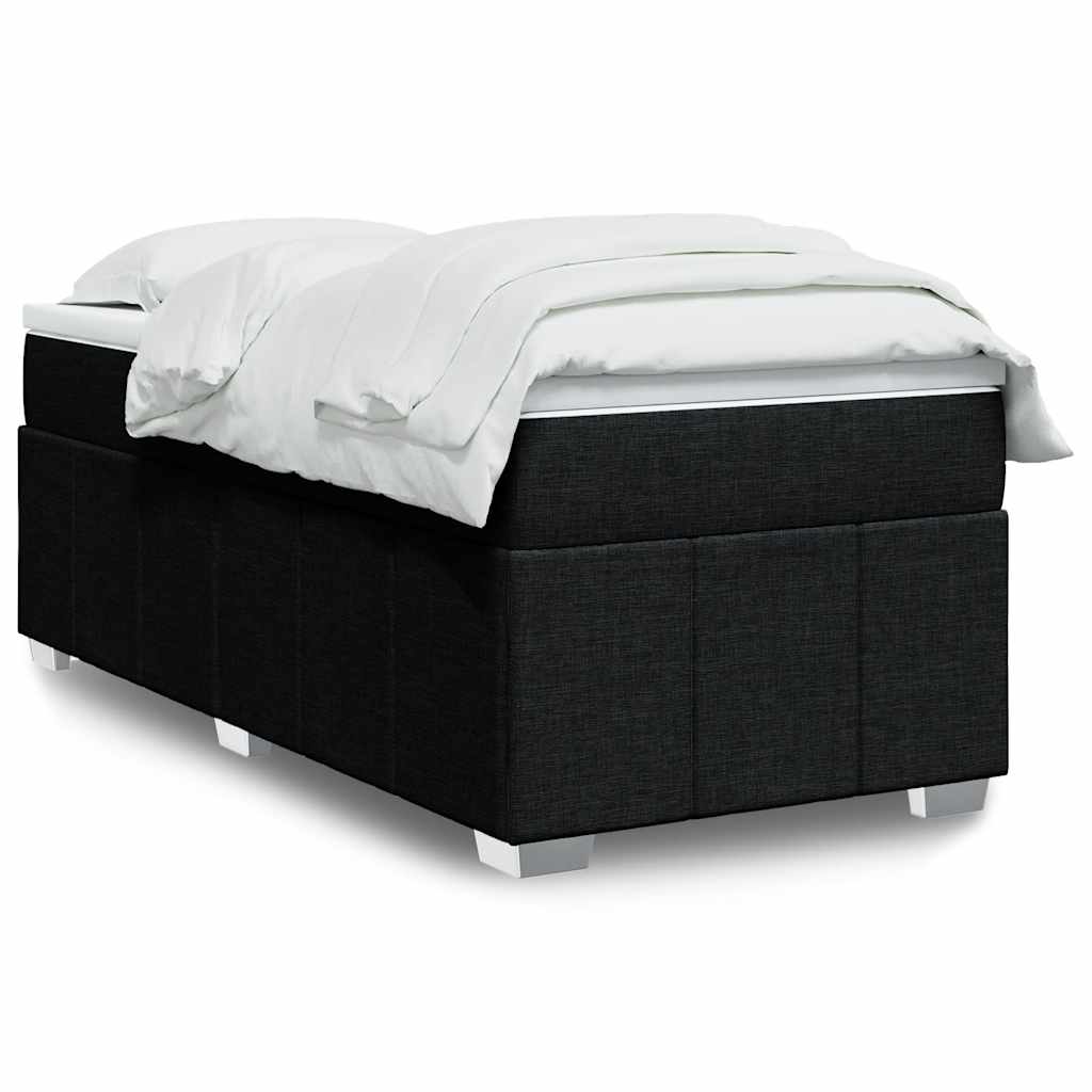 Boxspring met matras stof zwart 100x200 cm is nu te koop bij PeponiXL, paradijselijk wonen!