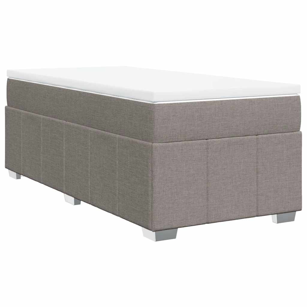 Boxspring met matras stof taupe 100x200 cm is nu te koop bij PeponiXL, paradijselijk wonen!