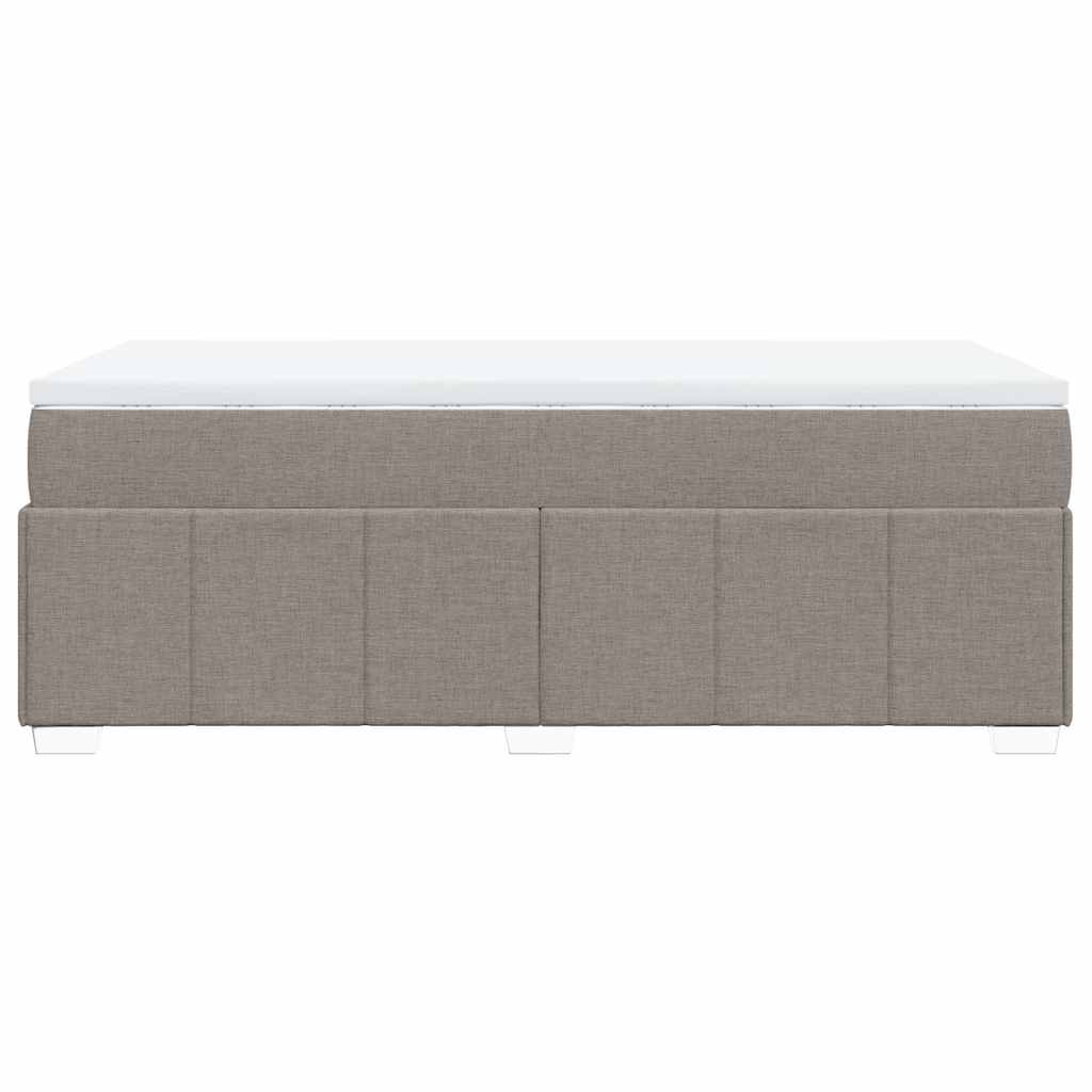 Boxspring met matras stof taupe 100x200 cm is nu te koop bij PeponiXL, paradijselijk wonen!