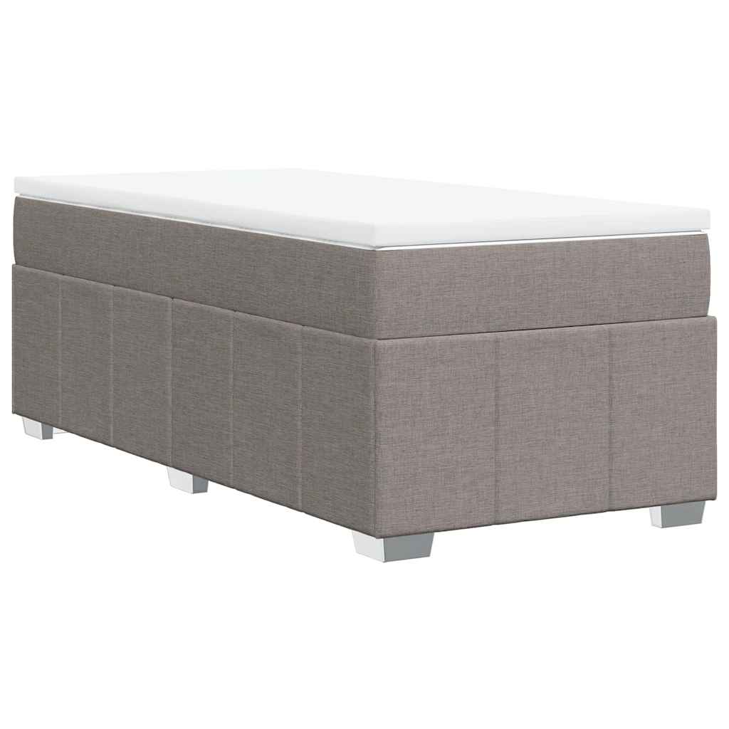 Boxspring met matras stof taupe 100x200 cm is nu te koop bij PeponiXL, paradijselijk wonen!