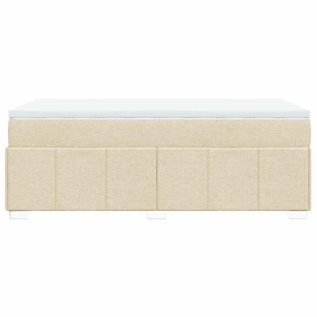 Boxspring met matras stof crèmekleurig 100x200 cm is nu te koop bij PeponiXL, paradijselijk wonen!