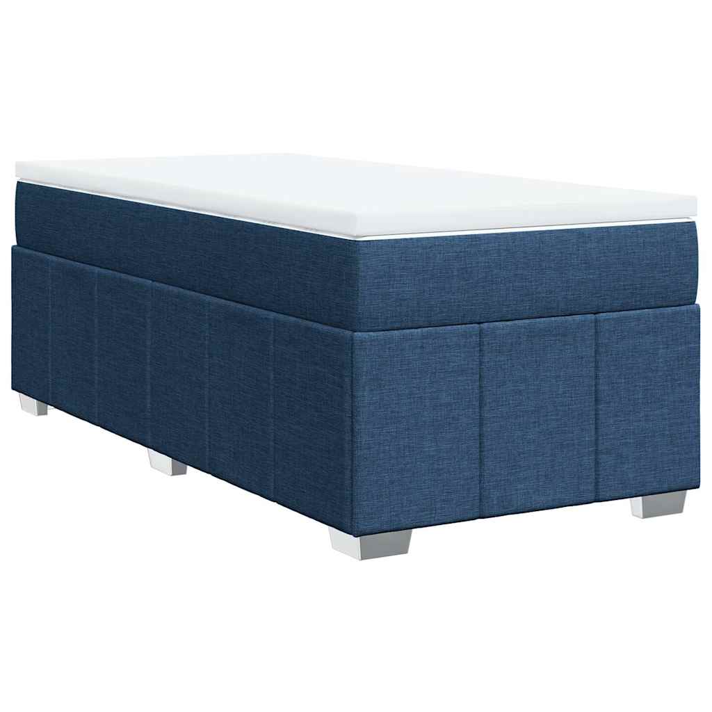 Boxspring met matras stof blauw 100x200 cm is nu te koop bij PeponiXL, paradijselijk wonen!