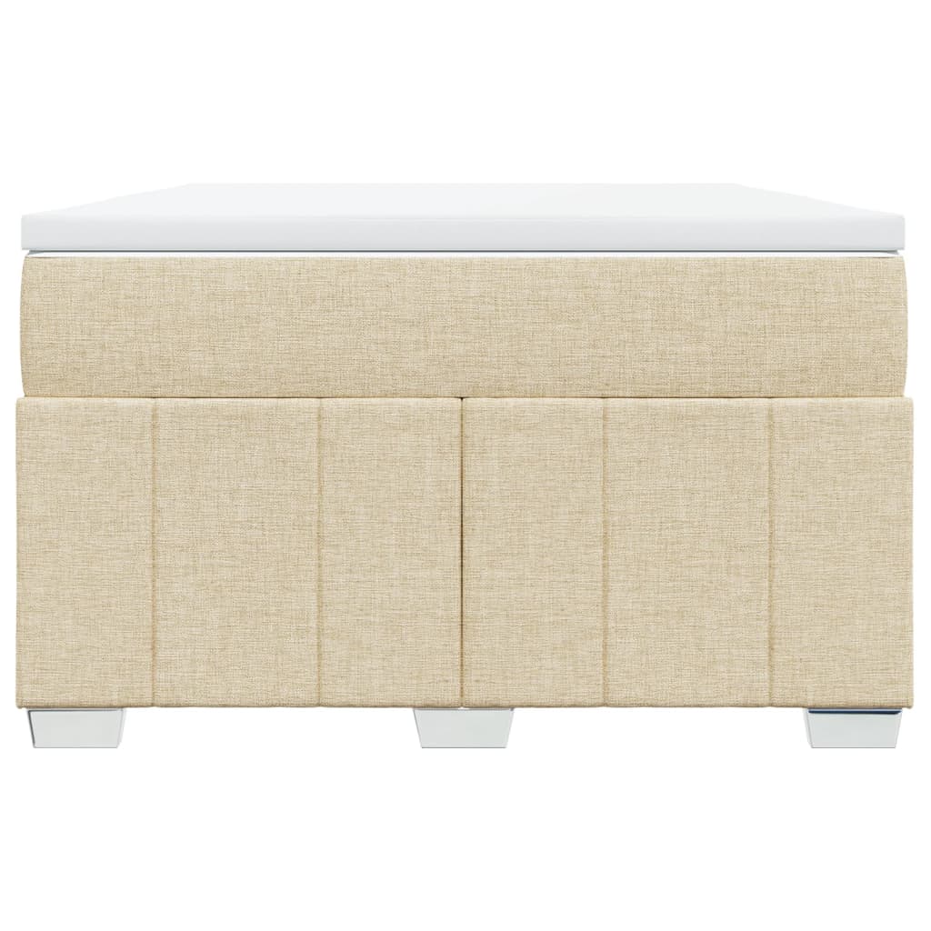 Boxspring met matras stof crèmekleurig 120x190 cm is nu te koop bij PeponiXL, paradijselijk wonen!