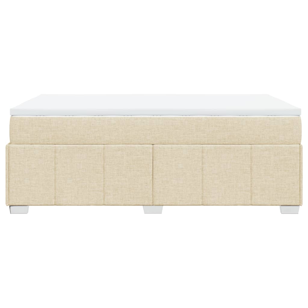 Boxspring met matras stof crèmekleurig 120x190 cm is nu te koop bij PeponiXL, paradijselijk wonen!