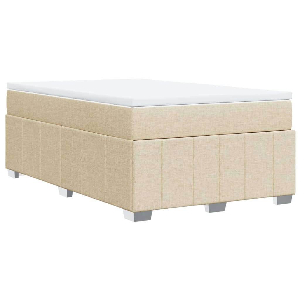 Boxspring met matras stof crèmekleurig 120x190 cm is nu te koop bij PeponiXL, paradijselijk wonen!