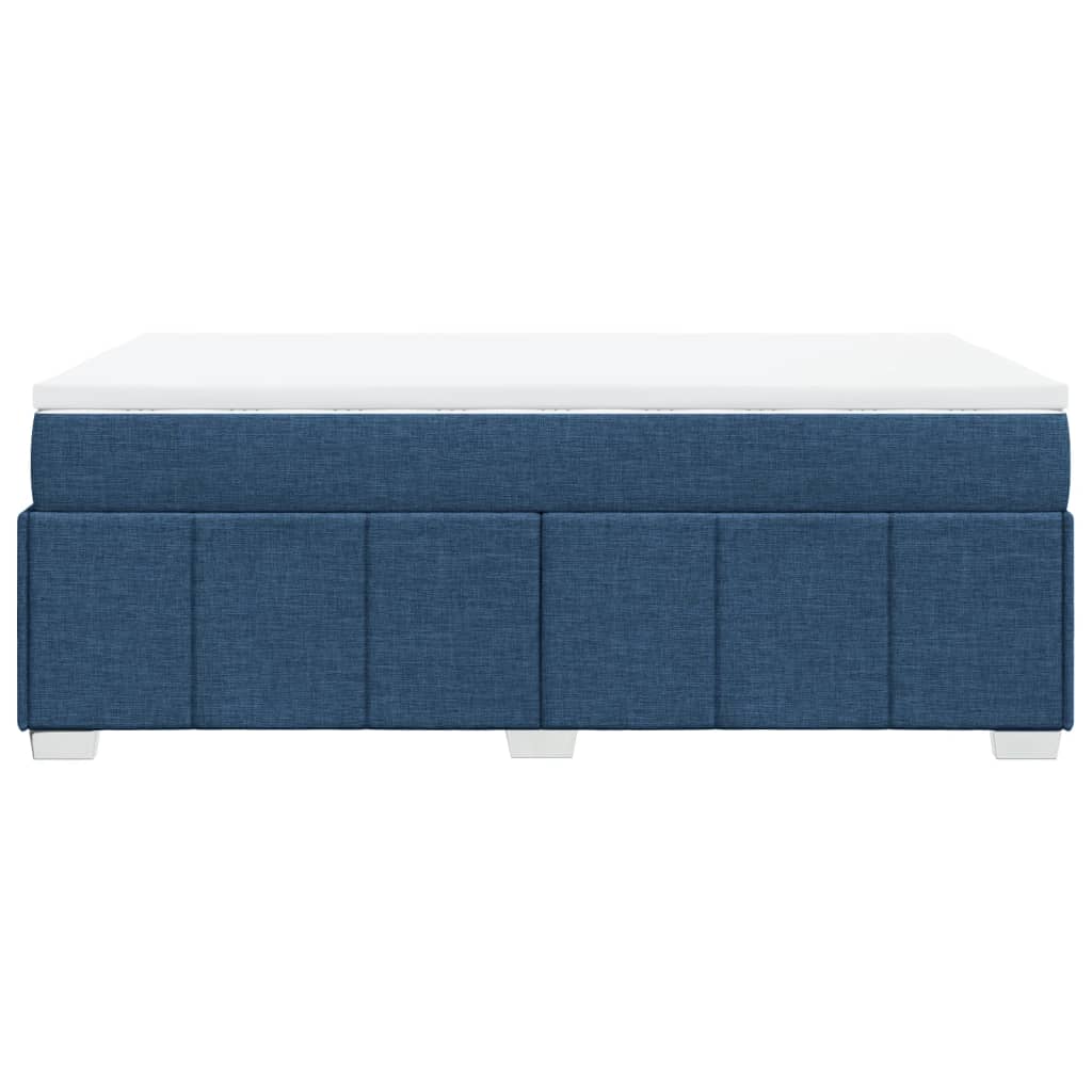 Boxspring met matras stof blauw 120x190 cm is nu te koop bij PeponiXL, paradijselijk wonen!