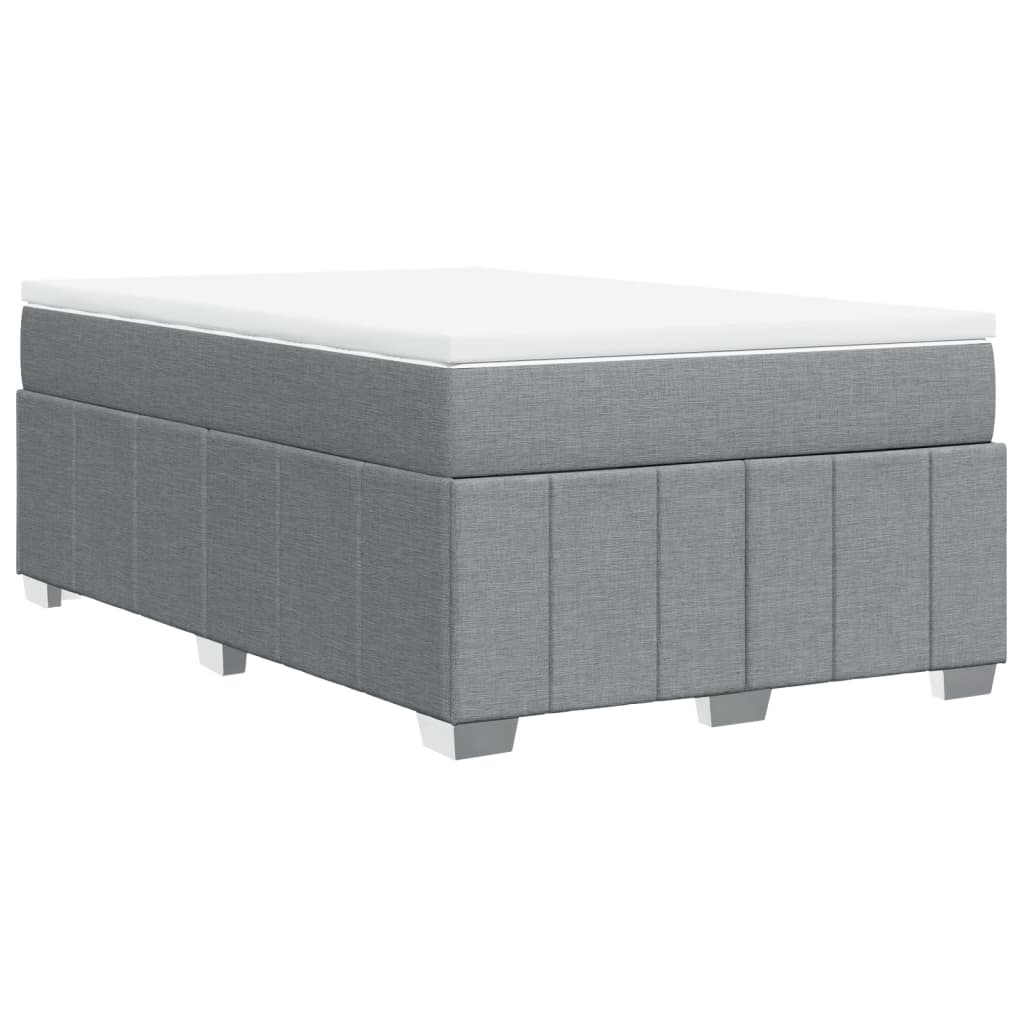 Boxspring met matras stof lichtgrijs 120x200 cm is nu te koop bij PeponiXL, paradijselijk wonen!