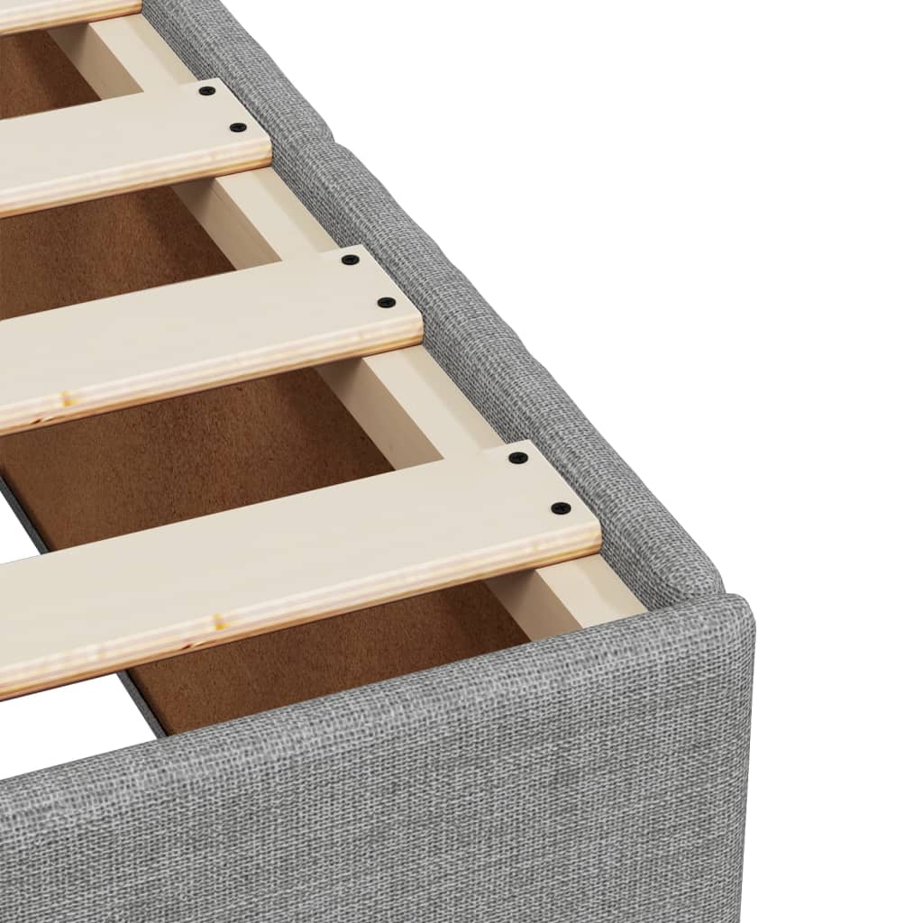 Boxspring met matras stof lichtgrijs 120x200 cm is nu te koop bij PeponiXL, paradijselijk wonen!