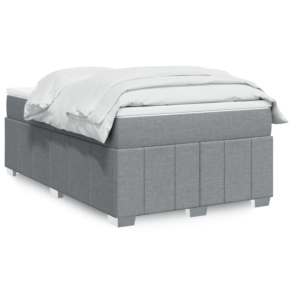 Boxspring met matras stof lichtgrijs 120x200 cm is nu te koop bij PeponiXL, paradijselijk wonen!
