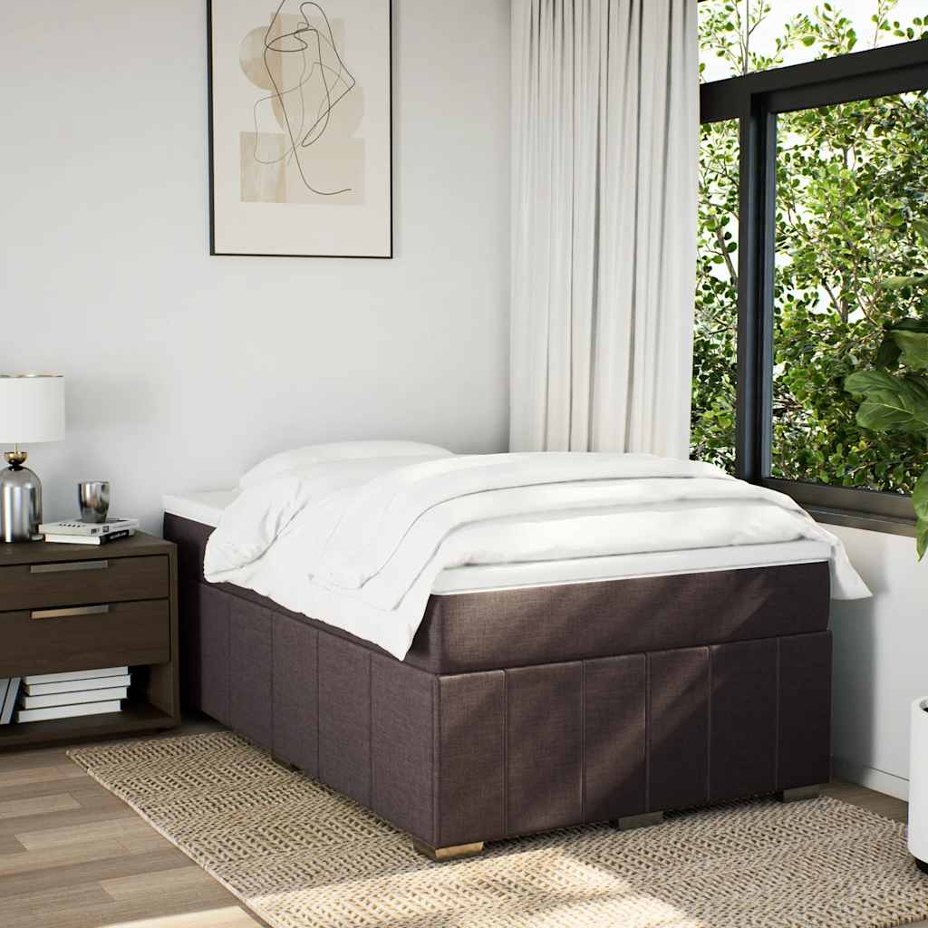 Boxspring met matras stof donkerbruin 120x200 cm is nu te koop bij PeponiXL, paradijselijk wonen!