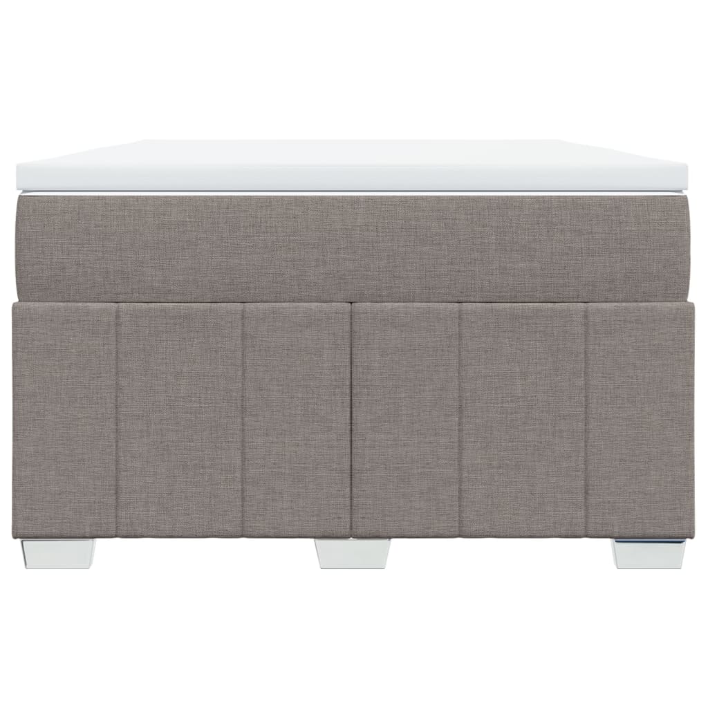 Boxspring met matras stof taupe 120x200 cm