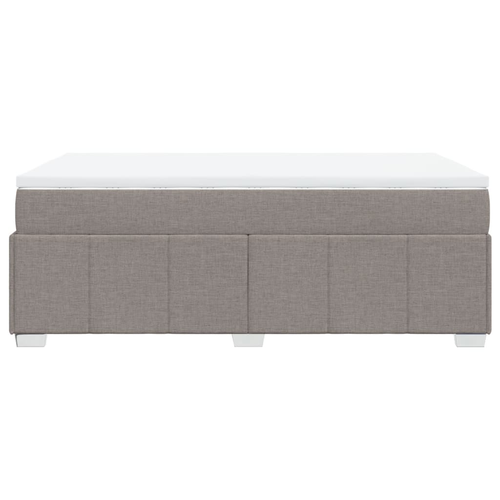 Boxspring met matras stof taupe 120x200 cm